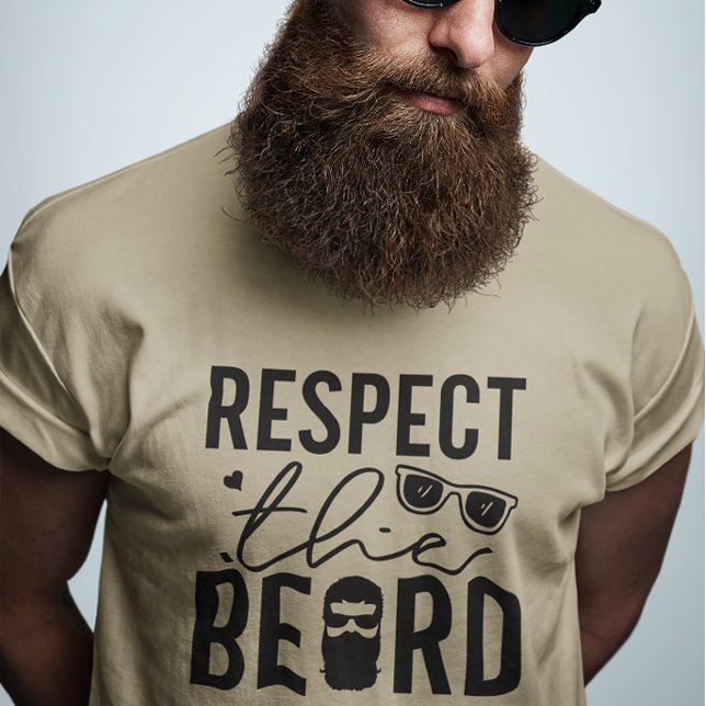 Respect The Beard Funny Design Tri-Blend Shirt (Von Creator hochgeladen)
