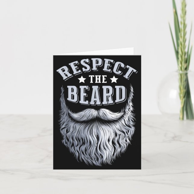 Respect The Beard Vintage Bearded Man Husband  Karte (Vorderseite)