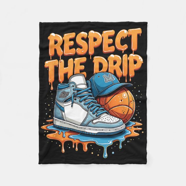Respect The Drip Sneaker Swag Sketll Street Style  Fleecedecke (Vorderseite)