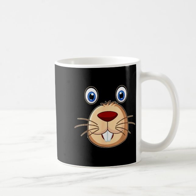 Respect The Groundhog Day Funny Groundhog Face  Kaffeetasse (Rechts)