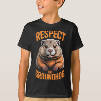 Respect the groundhog punxsutawney phil funny T-Shirt