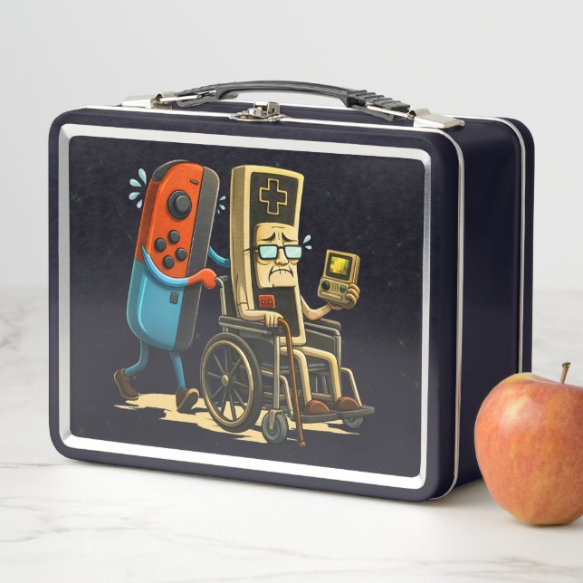 Respect Your Elders Gaming Control Retro Funny Metall Brotdose (Beispiel)