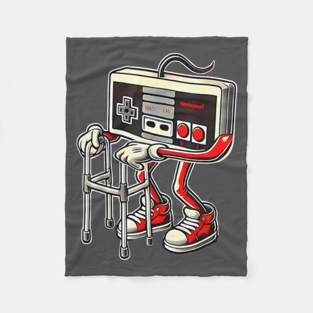 Respect Your Elders Retro Gaming Funny Gamer Contr Fleecedecke (Vorderseite)