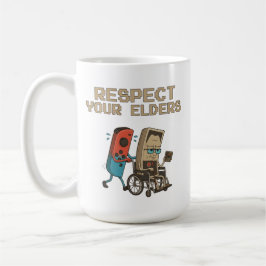 Respect Your Elders Retro Gaming Funny Gamer Contr Kaffeetasse