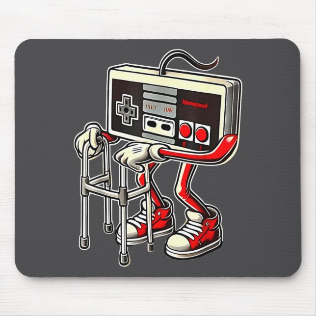 Respect Your Elders Retro Gaming Funny Gamer Contr Mousepad (Vorne)
