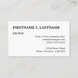 Respectable et Carte de visite professionnel simpl