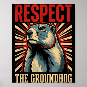 Respecter la marmotte affiche de style politique v