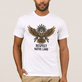 Respectez le T-shirt de l'aigle terrestre autochto