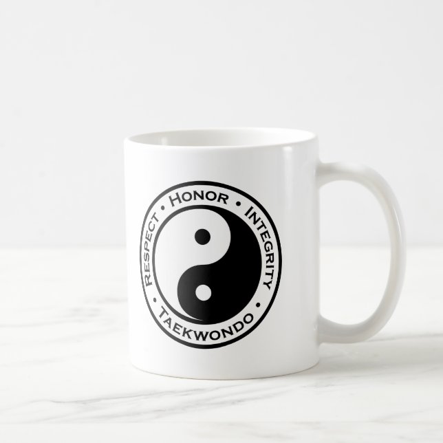Respekt-Ehrenintegrität Taekwondo Kaffeetasse (Rechts)