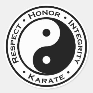 Respekt-Ehrenintegritäts-Karate Runder Aufkleber