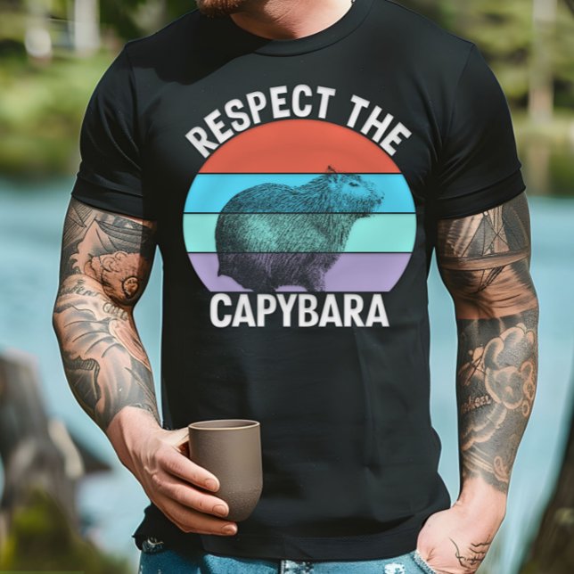 Respekt für den Capybara Funny Capybara Lover T -  T-Shirt (Von Creator hochgeladen)