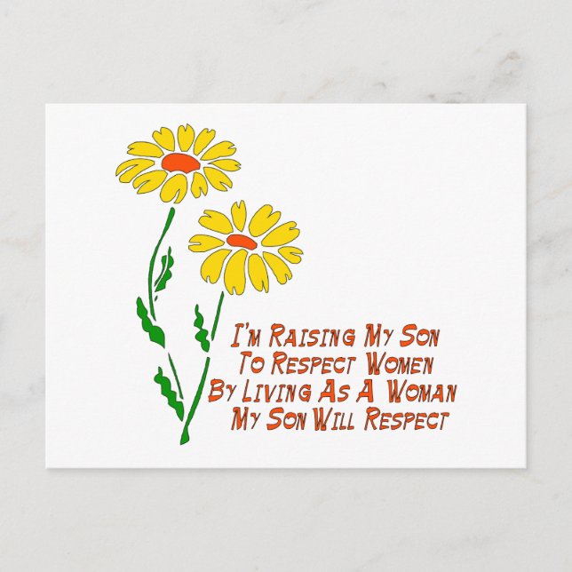 Respekt für Frauen Postkarte (Vorderseite)