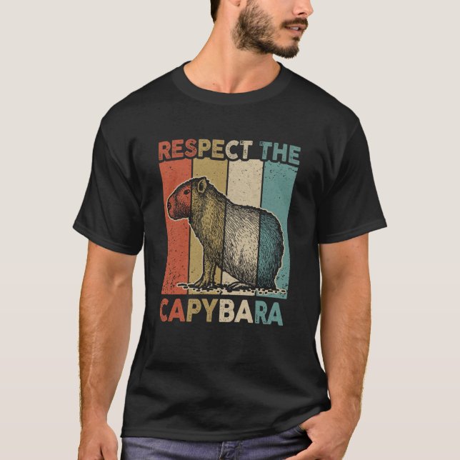 Respekt vor Capybara Animal Funny Capybara Lover T-Shirt (Vorderseite)
