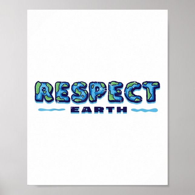 Respekt vor der Erde, Umweltschutz, Umwelt Poster (Vorne)