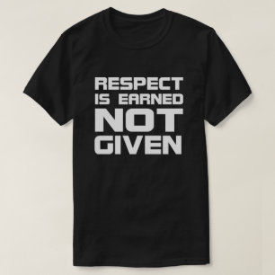 Respekt wird grundlegendes Dunkel-T-Shirt erworben T-Shirt