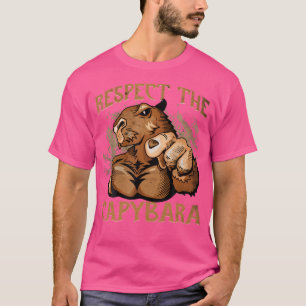 Respektiere das Capybara-Nagetier-Muskel-Capybara T-Shirt