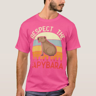Respektiere das Capybara-Tier Lustiger Capybara-Fa T-Shirt