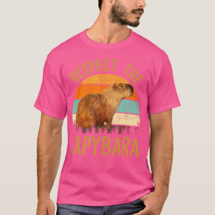 Respektiere das Capybara-Tier Lustiger Capybara-Fa T-Shirt