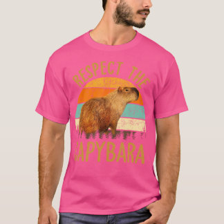 Respektiere das Capybara-Tier Lustiger Capybara-Fa T-Shirt
