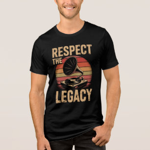 Respektiere das Erbe Schallplattensammler Musiklie Tri-Blend Shirt