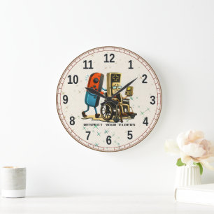 Respektiere deine Älteren Gaming Control Retro Lus Große Wanduhr