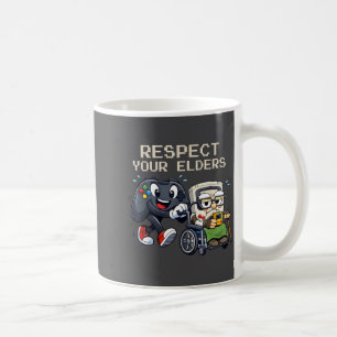 Respektiere deine Älteren Gaming Control Retro Lus Kaffeetasse
