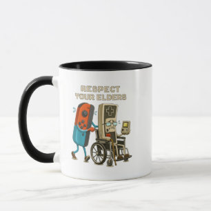 Respektiere Deine Älteren Gaming Control Retro Lus Tasse