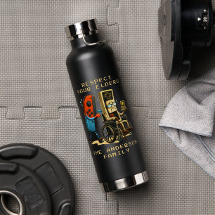 Respektiere deine Älteren Retro-Fun-Gaming-Control Trinkflasche