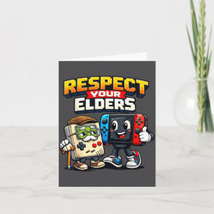 Respektiere deine Älteren Retro-Gaming Lustiger Ga Karte