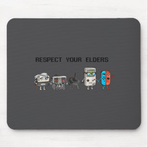 Respektiere deine Älteren Retro-Gaming Lustiger Ga Mousepad