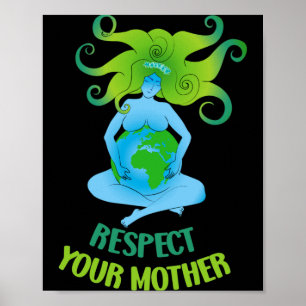 Respektiere deine Mutter Veganer-Aktivismus T-Shir Poster