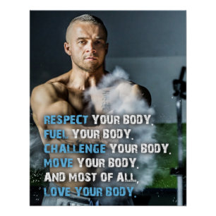 Respektiere Deinen Körper Motivationsposter Poster