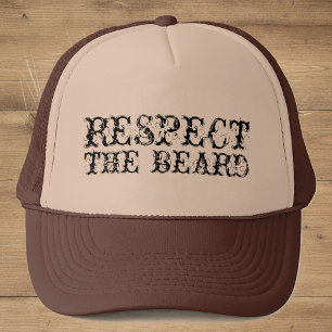 Respektiere den Bart Trucker-Hut für Männer Truckerkappe