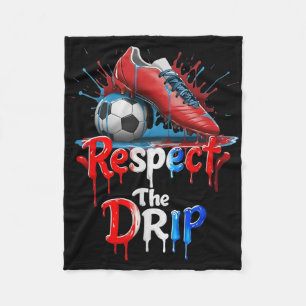 Respektiere den Drip Fußball Graffiti Street Style Fleecedecke