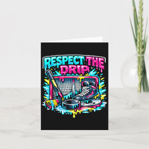Respektiere den Drip Hockey Eiscreme Pastell Jugen Karte