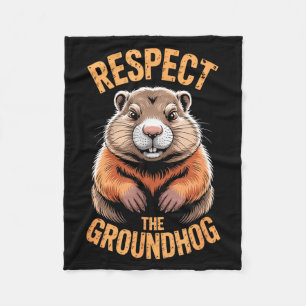 Respektiere den Groundhog lustiger Punxsutawney Ph Fleecedecke