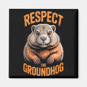 Respektiere den Groundhog Punxsutawney Phil Lustig Magnet