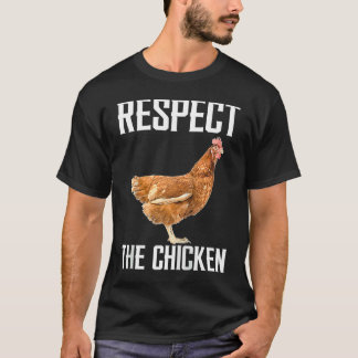 Respektiere den Hühnerfarm-Tier für Chicken Raglan T-Shirt