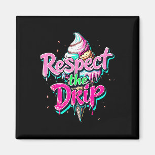 Respektiere den Tropfen Bysebyll Eistüten-Tropfen  Magnet
