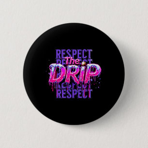 Respektiere den Tropfen Bysebyll tropfende Eiscrem Button