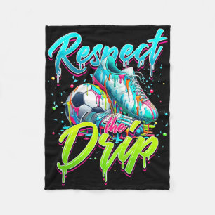 Respektiere den Tropfen Fußball Eiscreme-Tropfen m Fleecedecke