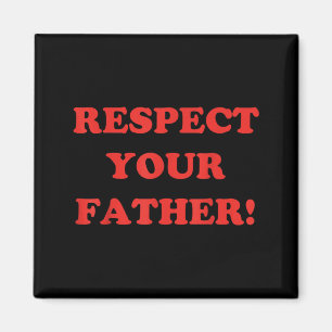 Respektiere den Vater Minimalismus Retro Lustiger Magnet