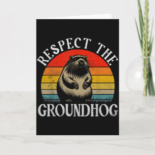 Respektiere den Waldmurmeltier lustiger Spruch Ret Karte