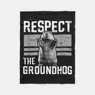Respektiere den Waldmurmeltiertag Woodchuck Wil Fleecedecke