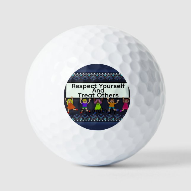 Respektiere Dich Selbst Golfbälle (Vorderseite)