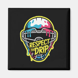 Respektiere Die Drip Hockey-Torwartmaske Eishockey Magnet