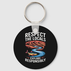 Respektiere die lokalen Fische Ozean Rette den Pla Schlüsselanhänger