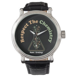 Respektiere die Retro-Botanik-Wissenschaft Chemie  Armbanduhr