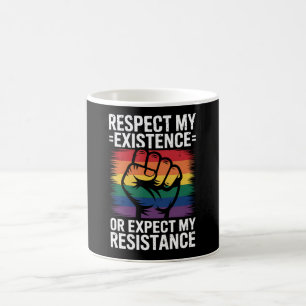 Respektiere meine Existenz oder erwarte meinen Wid Kaffeetasse