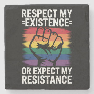 Respektiere meine Existenz oder erwarte meinen Wid Steinuntersetzer